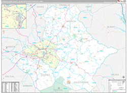 Athens-Clarke County Metro Area Wall Map Premium Style 2026